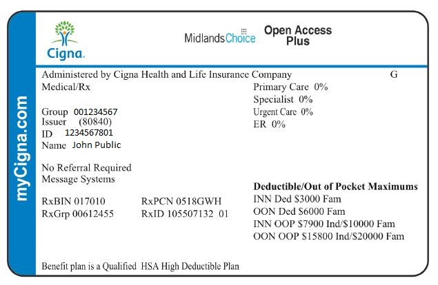 GWH-Cigna Sample Card GWH-Cigna Sample Card