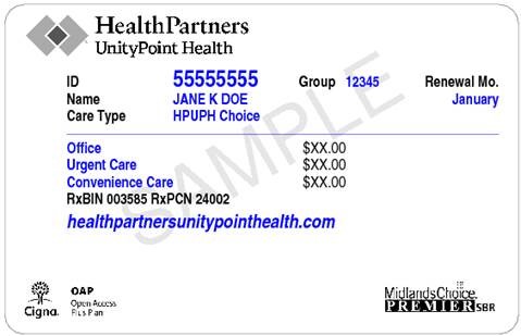 HealthPartners ID Card Front 3