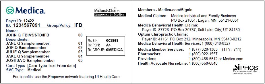 Identification Card Example